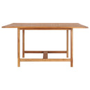havebord 150x150x76 cm massivt teaktræ