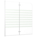 brusevæg til badekar 120x140 cm hærdet glas stribet