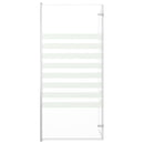 brusevæg til badekar 120x140 cm hærdet glas stribet