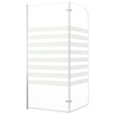 brusevæg til badekar 120x140 cm hærdet glas stribet