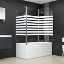 brusevæg 120x68x130 cm hærdet glas stribet