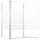 brusevæg 120x68x130 cm hærdet glas stribet