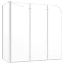 brusevæg til badekar 120x69x130 cm hærdet glas gennemsigtigt