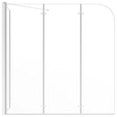 brusevæg til badekar 120x69x130 cm hærdet glas gennemsigtigt
