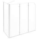 brusevæg til badekar 120x69x130 cm hærdet glas gennemsigtigt