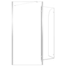 brusevæg til badekar 120x69x130 cm hærdet glas gennemsigtigt