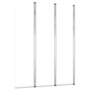 brusevægge 2 stk. 104x130 cm hærdet glas transparent