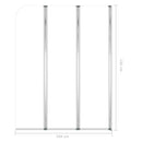 brusevægge 2 stk. 104x130 cm hærdet glas transparent