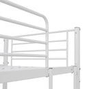 sengestel til køjeseng med bord 90x200 cm metal hvid
