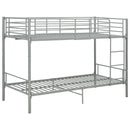 køjeseng 90x200 cm metal grå