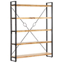 bogreol med 5 hylder 140x30x180 cm massivt mangotræ