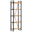 bogreol med 5 hylder 60x30x180 cm massivt mangotræ