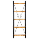 bogreol med 5 hylder 60x30x180 cm massivt mangotræ