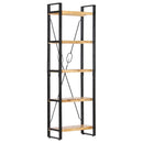 bogreol med 5 hylder 60x30x180 cm massivt mangotræ
