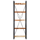 bogreol med 5 hylder 60x30x180 cm massivt genbrugstræ