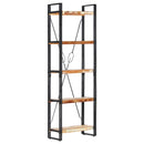 bogreol med 5 hylder 60x30x180 cm massivt genbrugstræ