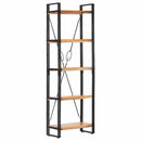 bogreol i 5 niveauer 60x30x180 cm massivt akacietræ