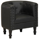 lænestol ægte læder sort