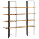 bogreol med 4 hylder 160x35x160 cm massivt mangotræ