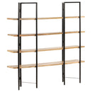 bogreol med 4 hylder 160x35x160 cm massivt mangotræ