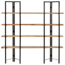 bogreol med 4 hylder 160x35x160 cm massivt mangotræ