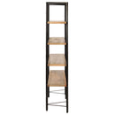 bogreol med 4 hylder 160x35x160 cm massivt mangotræ