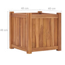 hævet plantekasse 40x40x40 cm massivt teaktræ