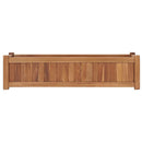 hævet plantekasse 100x30x25 cm massivt teaktræ
