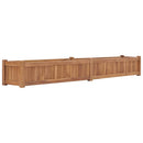 hævet plantekasse 200x30x25 cm massivt teaktræ