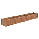 hævet plantekasse 200x30x25 cm massivt teaktræ