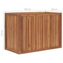 hævet plantekasse 100x50x70 cm massivt teaktræ