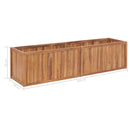 hævet plantekasse 200x50x50 cm massivt teaktræ