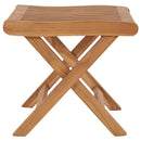 foldbar fodskammel 46,5x49x41,5 cm massivt teaktræ