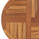 bordplade 2,5 cm 70 cm rund massivt teaktræ