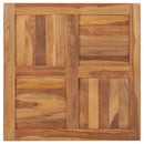 bordplade 70x70x2,5 cm massivt teaktræ