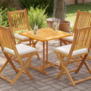 bordplade 70x70x2,5 cm massivt teaktræ