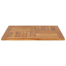 bordplade 80x80x2,5 cm firkantet massivt teaktræ
