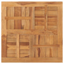 bordplade 80x80x2,5 cm firkantet massivt teaktræ