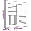 bordplade 90x90x2,5 cm firkantet massivt teaktræ