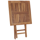 foldbart havebord 60x60x75 cm massivt teaktræ
