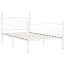 sengestel med lamelbund 90 x 200 cm metal hvid