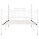sengestel med lamelbund 90 x 200 cm metal hvid