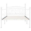 sengestel med lamelbund 90 x 200 cm metal hvid