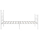 sengestel med lamelbund 90 x 200 cm metal hvid