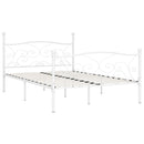 sengestel med lamelbund 120 x 200 cm metal hvid