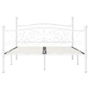 sengestel med lamelbund 120 x 200 cm metal hvid