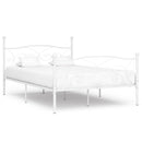 sengestel med lamelbund 140 x 200 cm metal hvid