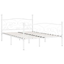 sengestel med lamelbund 140 x 200 cm metal hvid