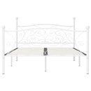 sengestel med lamelbund 140 x 200 cm metal hvid
