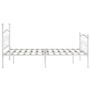 sengestel med lamelbund 140 x 200 cm metal hvid
